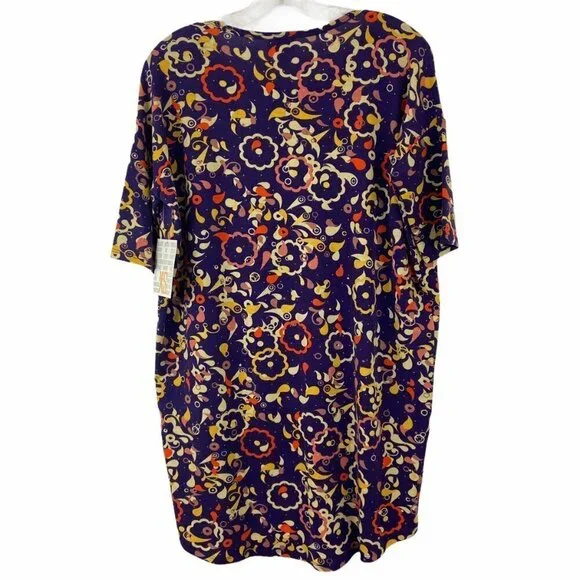 Lularoe Irma Purple Print Tunic Tee Shirt XXS - Picture 2 of 6